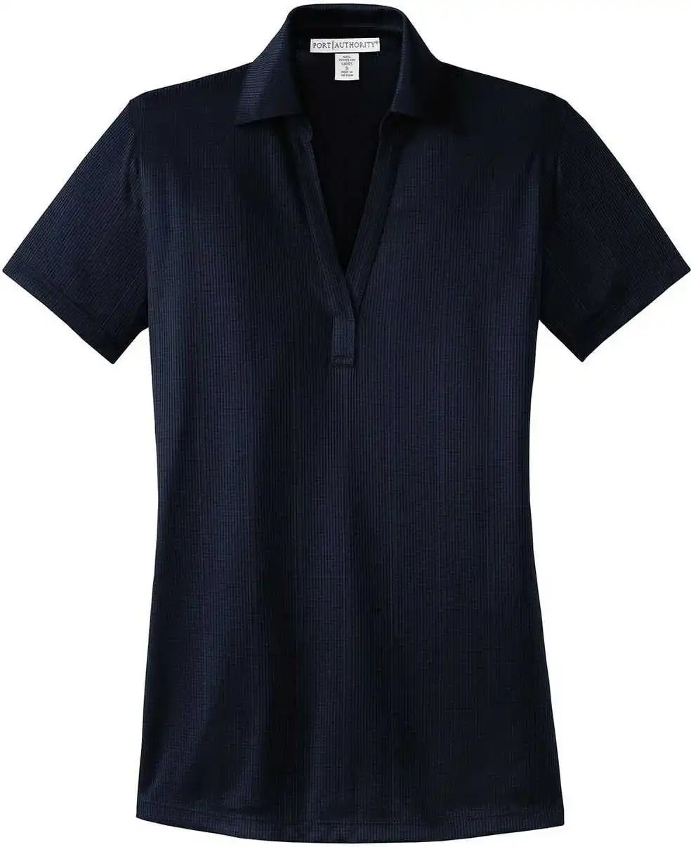 Port Authority L528 Ladies Performance Fine Jacquard Polo True Navy