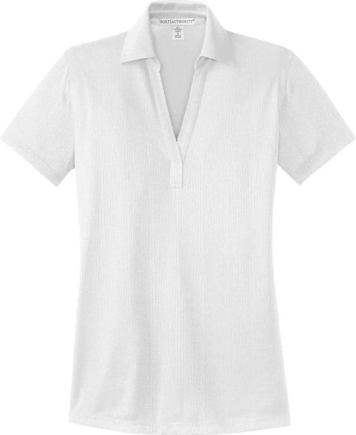 Port Authority L528 Ladies Performance Fine Jacquard Polo White
