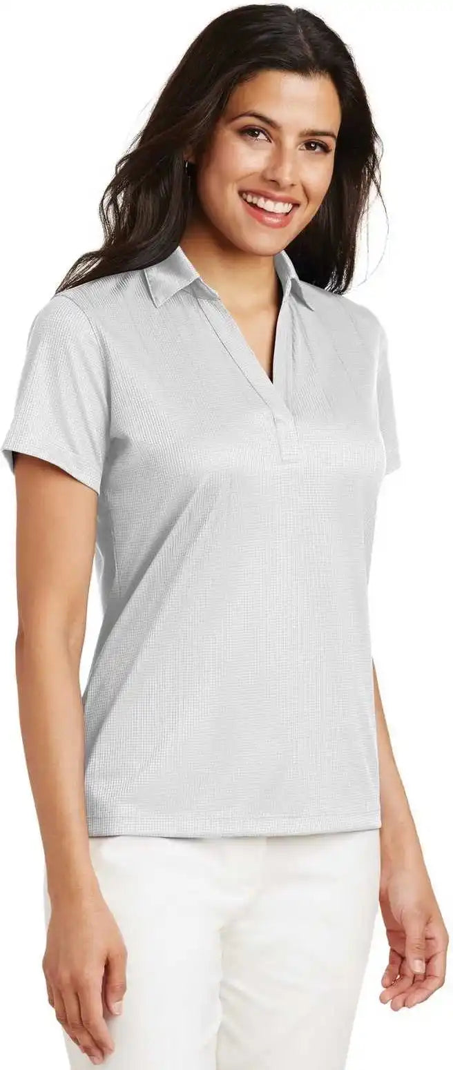 Port Authority L528 Ladies Performance Fine Jacquard Polo White
