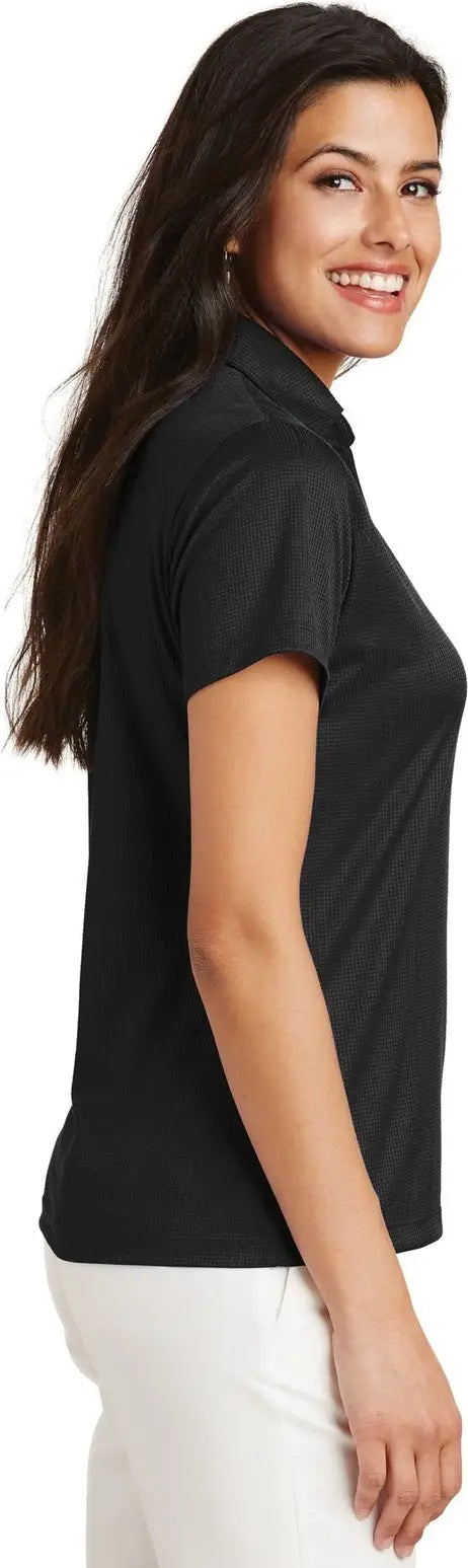 Port Authority L528 Women’s Performance Fine Jacquard Polo - Black