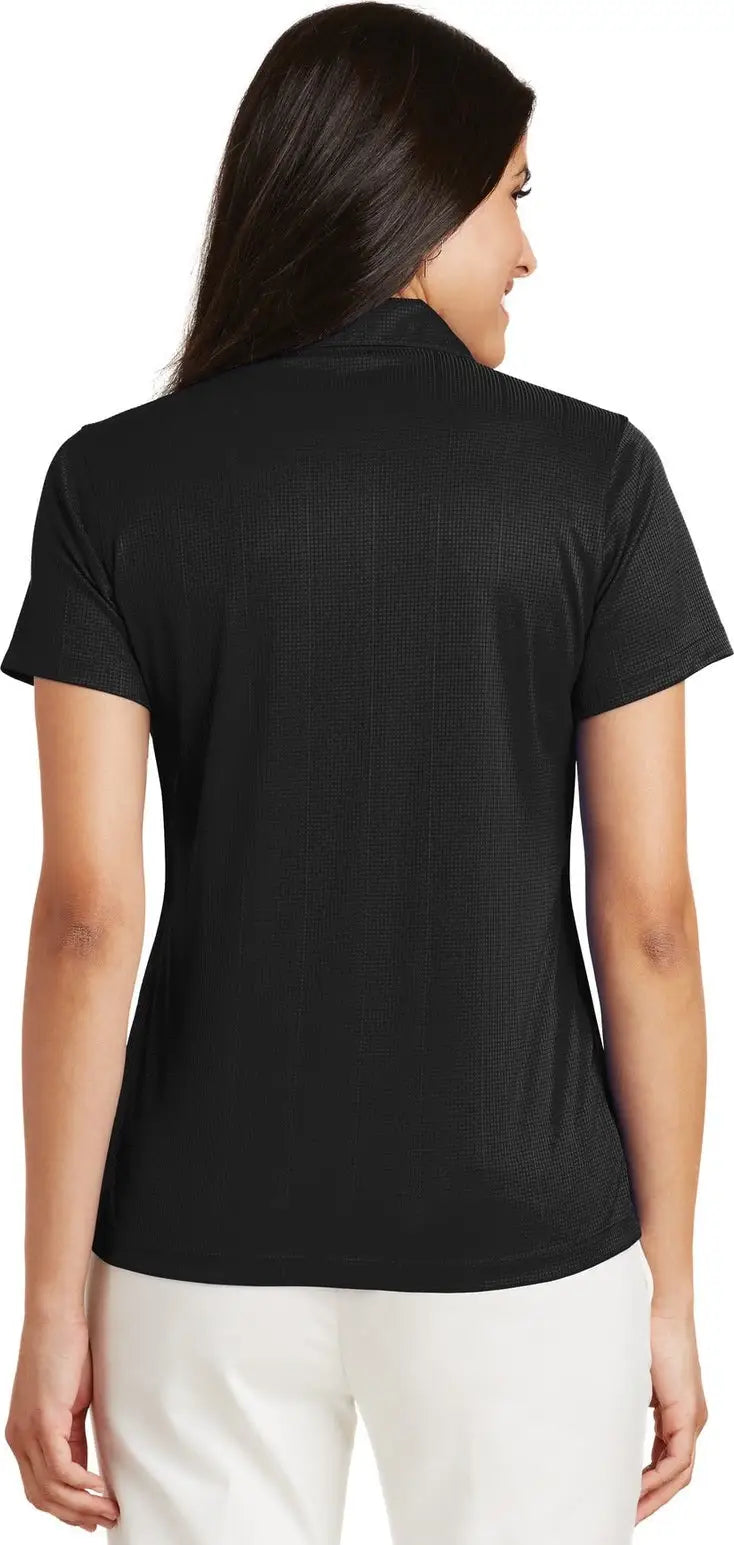 Port Authority L528 Women’s Performance Fine Jacquard Polo - Black