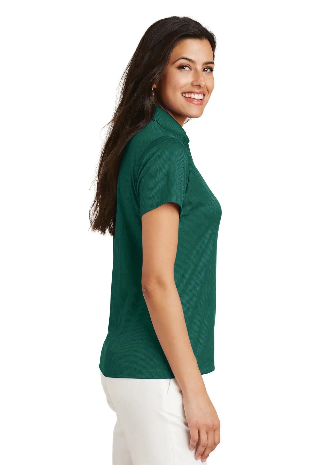 Port Authority L528 Women’s Performance Fine Jacquard Polo - Green Glen