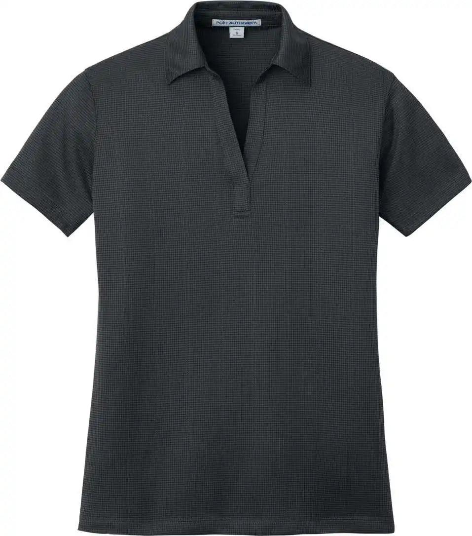 Port Authority L528 Women’s Performance Fine Jacquard Polo - Grey Smoke