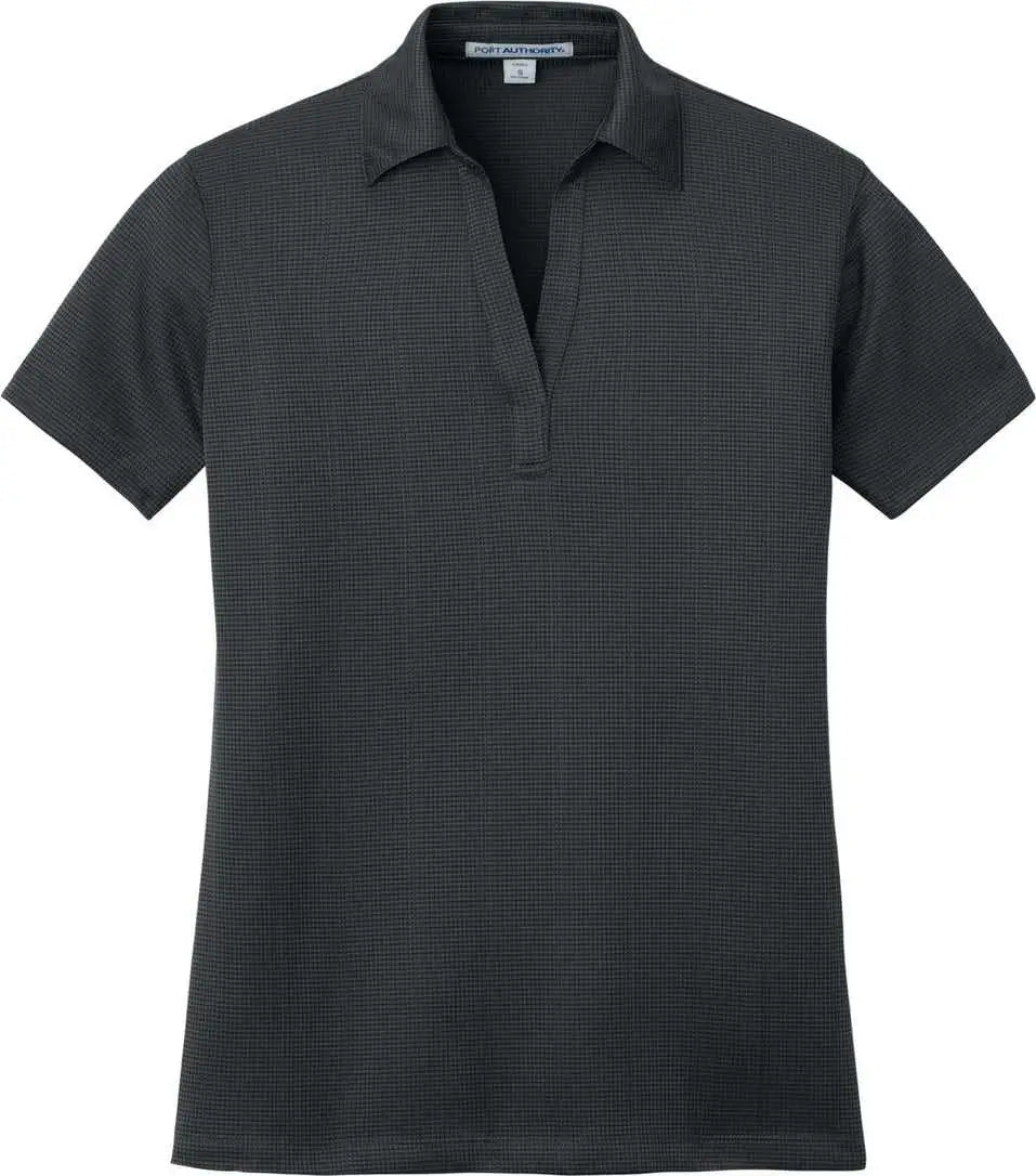 Port Authority L528 Women’s Performance Fine Jacquard Polo - Grey Smoke