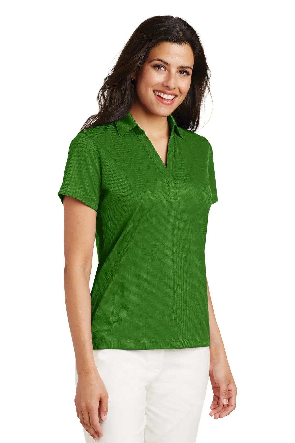 Port Authority L528 Women’s Performance Fine Jacquard Polo - Vine Green
