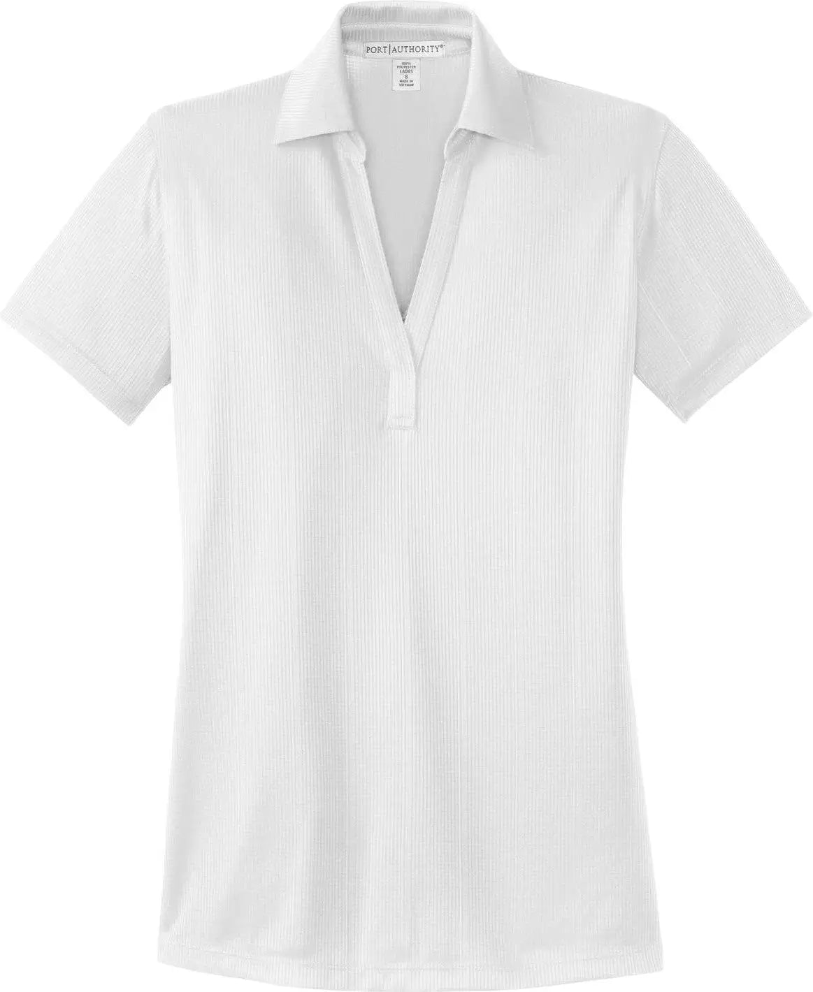 Port Authority L528 Women’s Performance Fine Jacquard Polo - White
