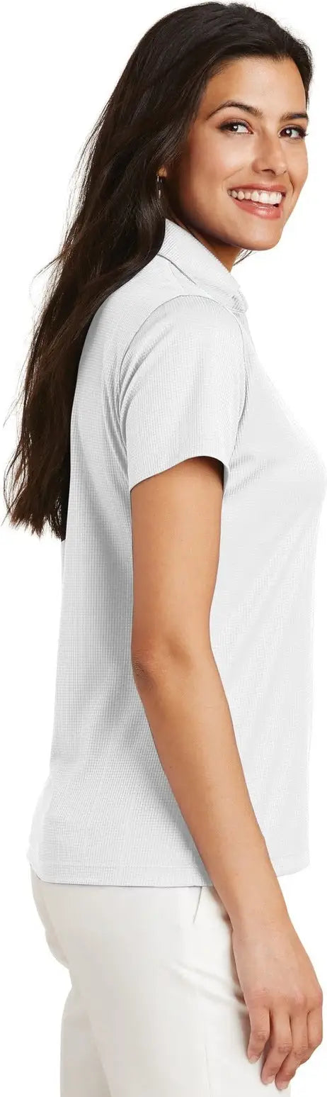 Port Authority L528 Women’s Performance Fine Jacquard Polo - White