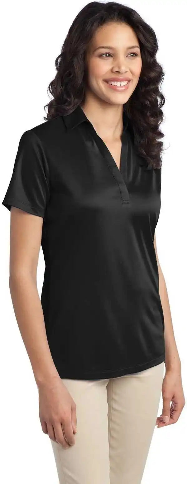 Port Authority L540 Ladies Silk Touch Performance Polo Black