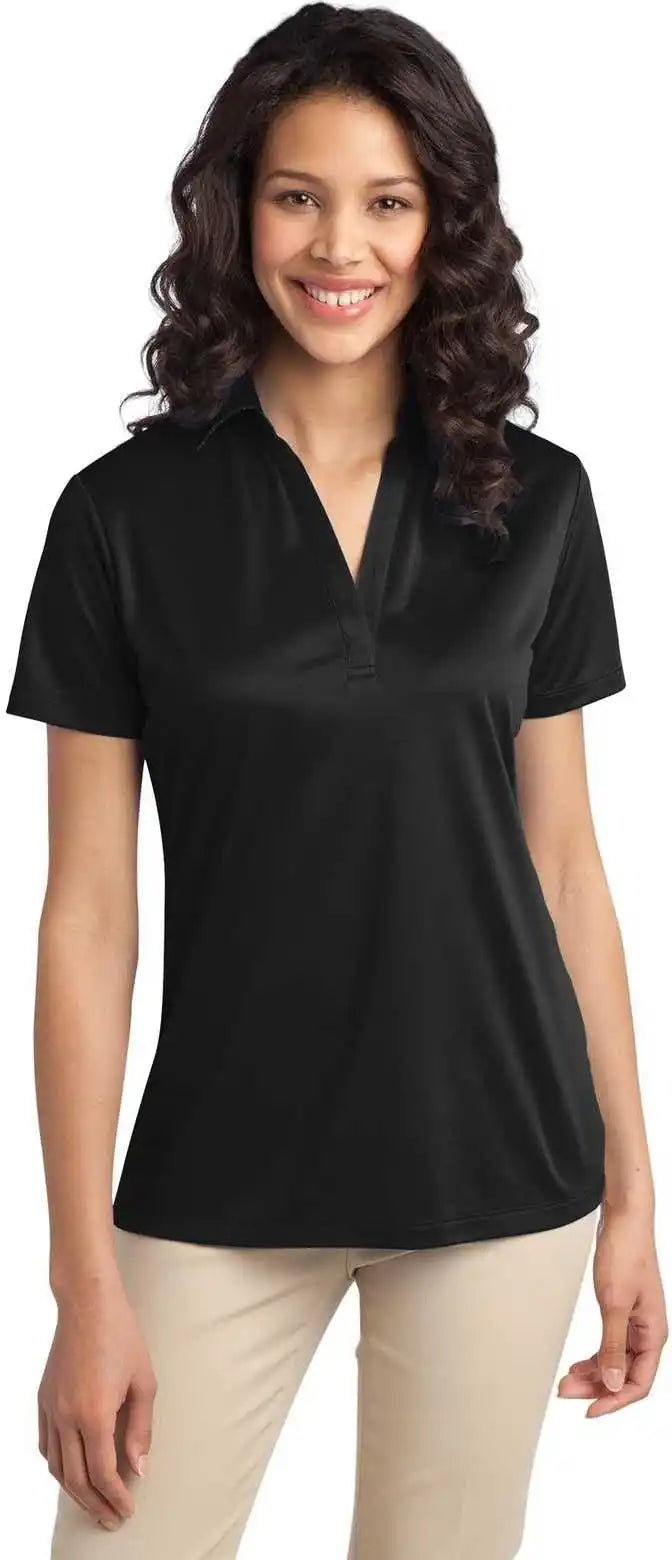 Port Authority L540 Ladies Silk Touch Performance Polo Black