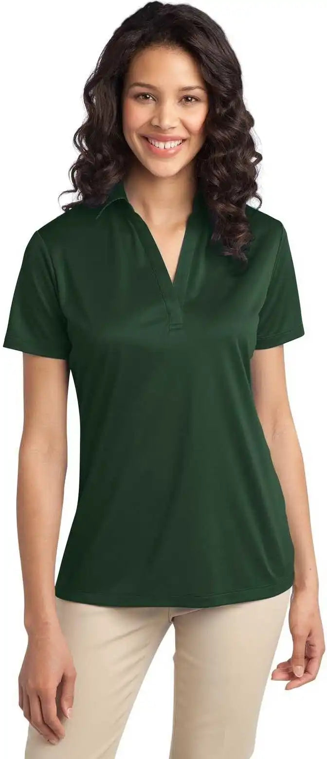 Port Authority L540 Ladies Silk Touch Performance Polo - Dark Green
