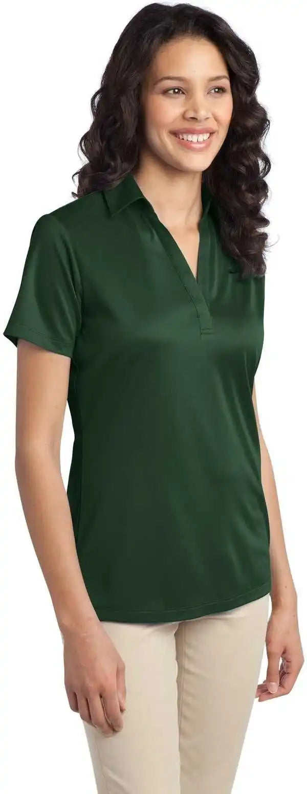 Port Authority L540 Ladies Silk Touch Performance Polo - Dark Green
