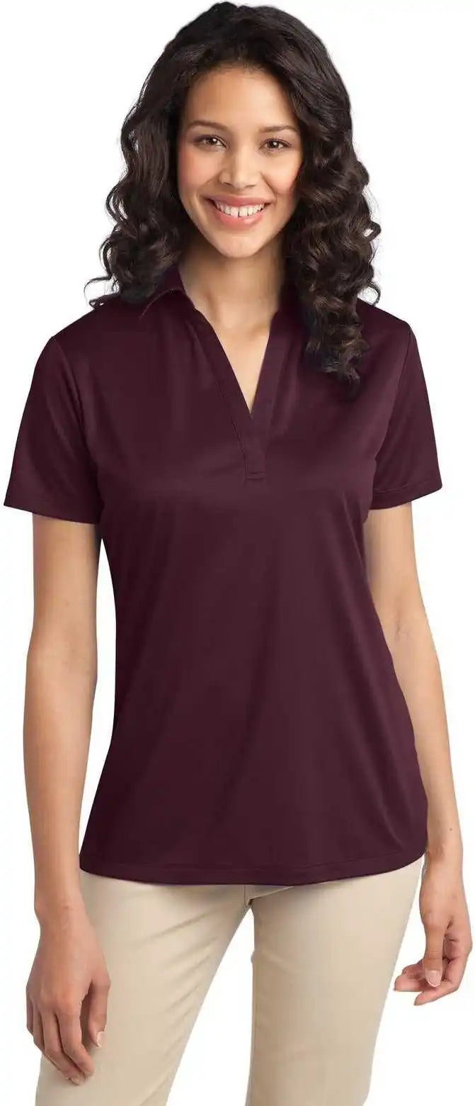 Port Authority L540 Ladies Silk Touch Performance Polo Maroon