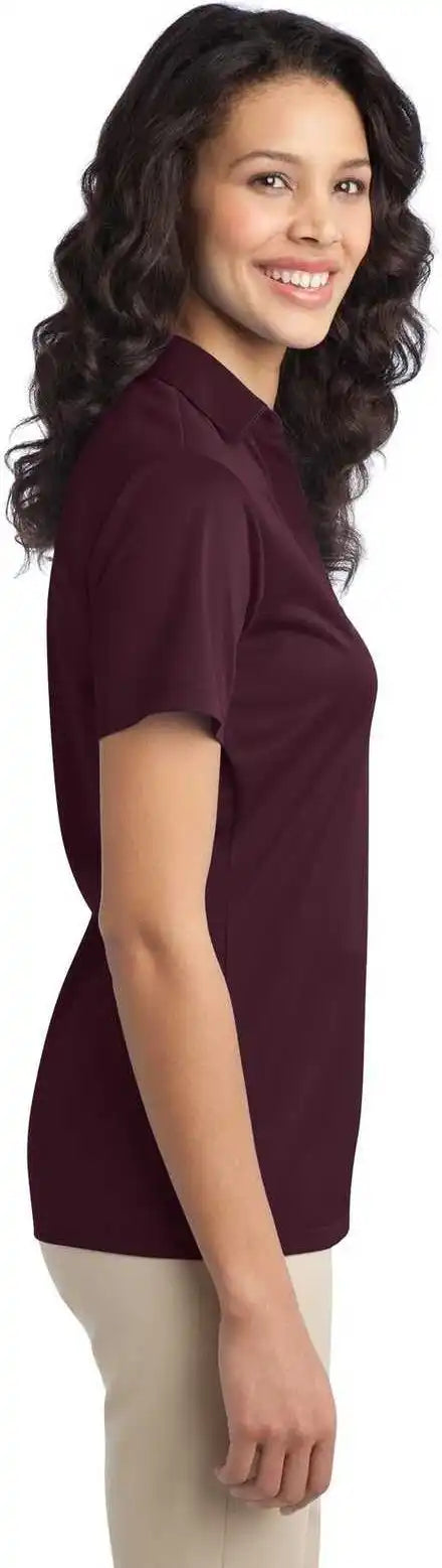 Port Authority L540 Ladies Silk Touch Performance Polo Maroon