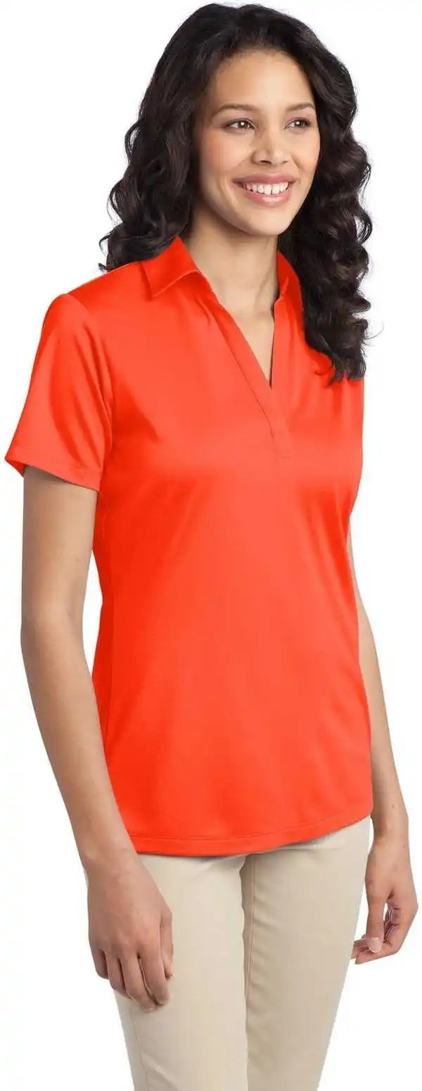 Port Authority L540 Ladies Silk Touch Performance Polo Neon Orange