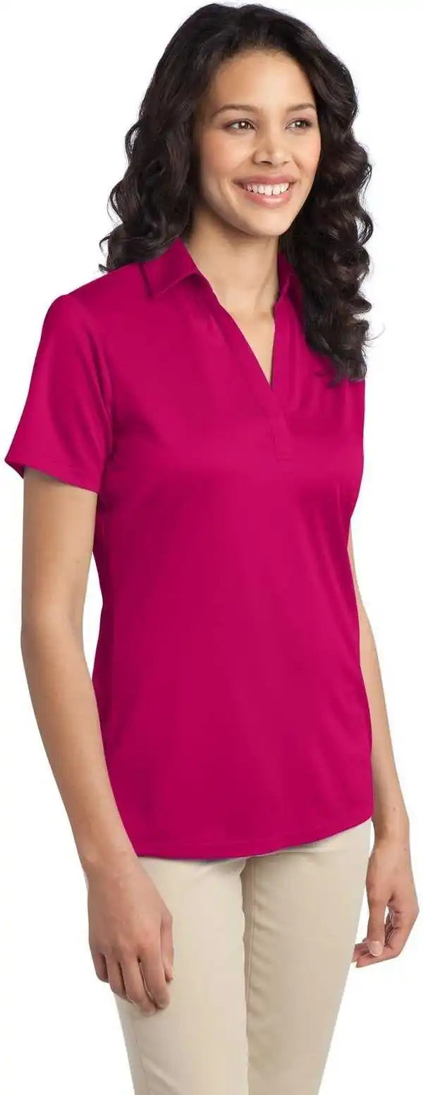 Port Authority L540 Ladies Silk Touch Performance Polo - Pink Raspberry