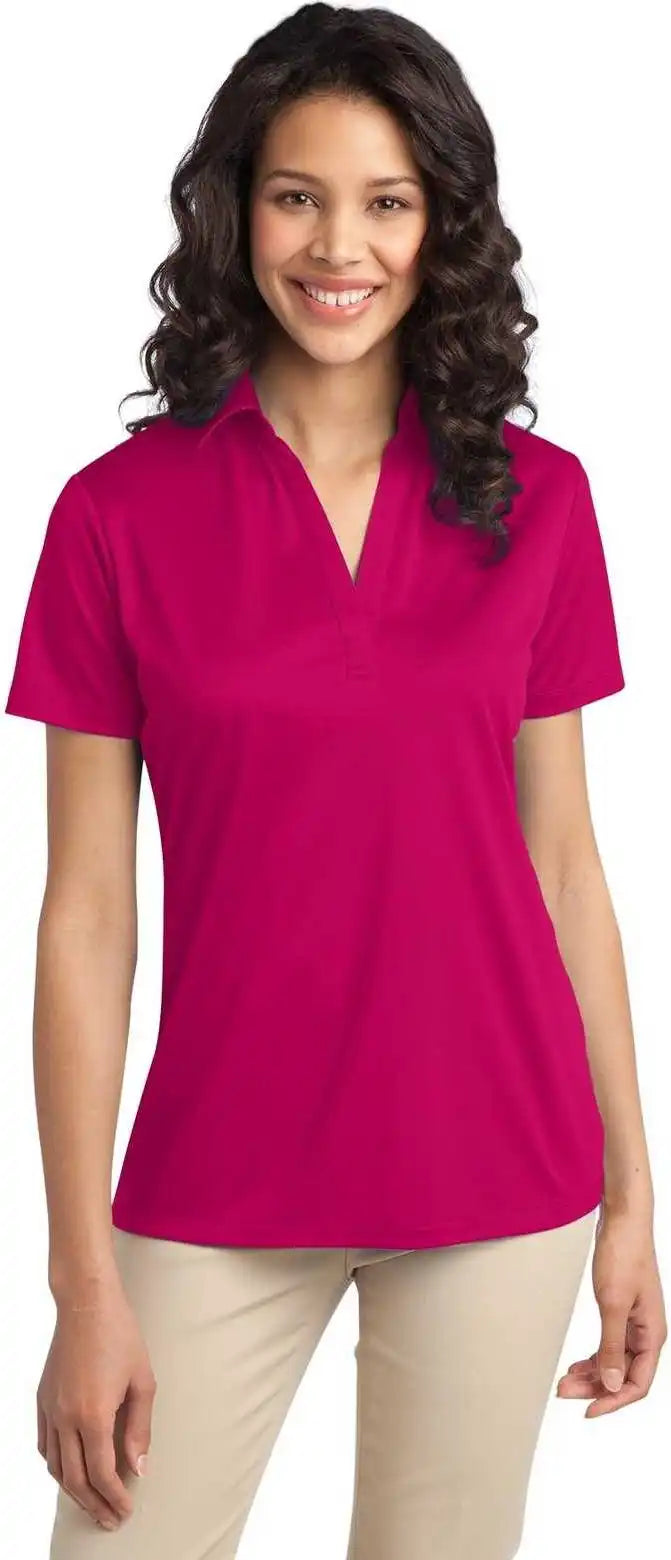 Port Authority L540 Ladies Silk Touch Performance Polo - Pink Raspberry