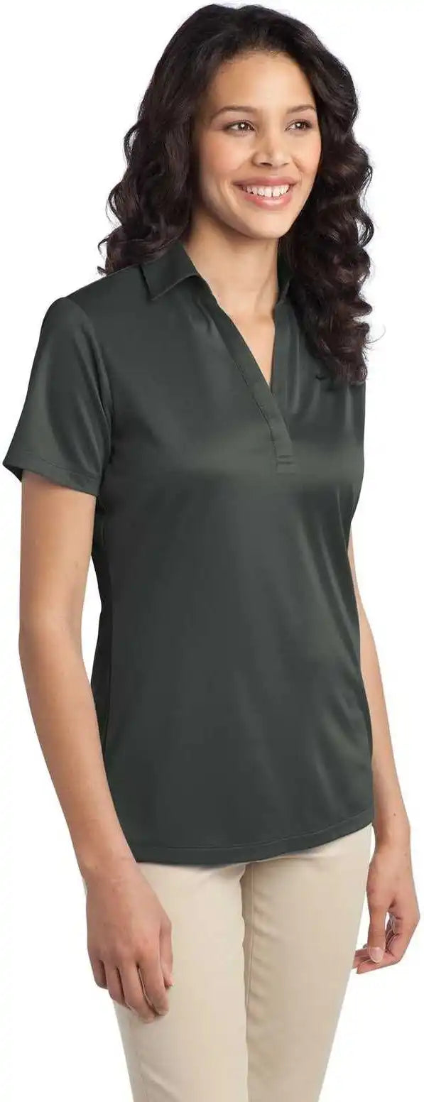 Port Authority L540 Ladies Silk Touch Performance Polo Steel Gray