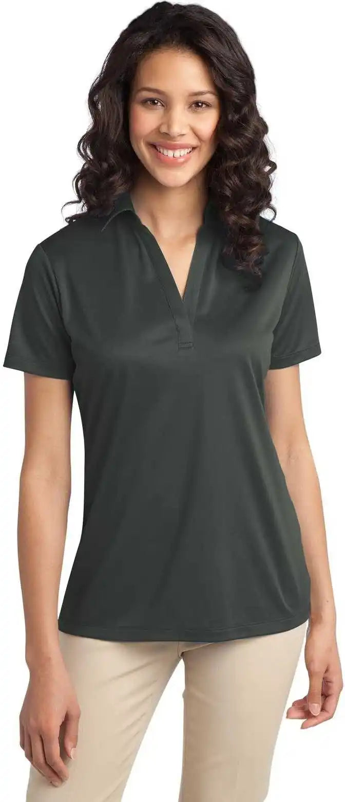 Port Authority L540 Ladies Silk Touch Performance Polo Steel Gray