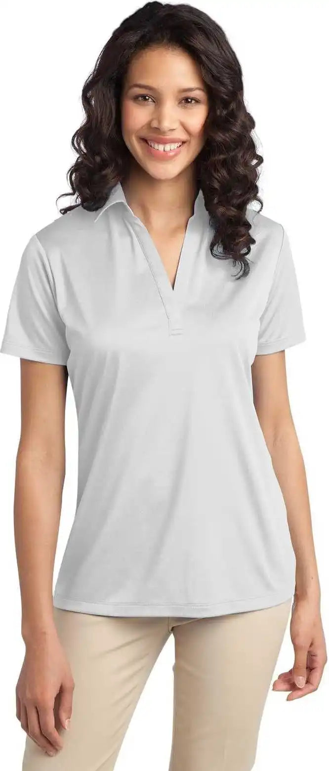 Port Authority L540 Ladies Silk Touch Performance Polo - White