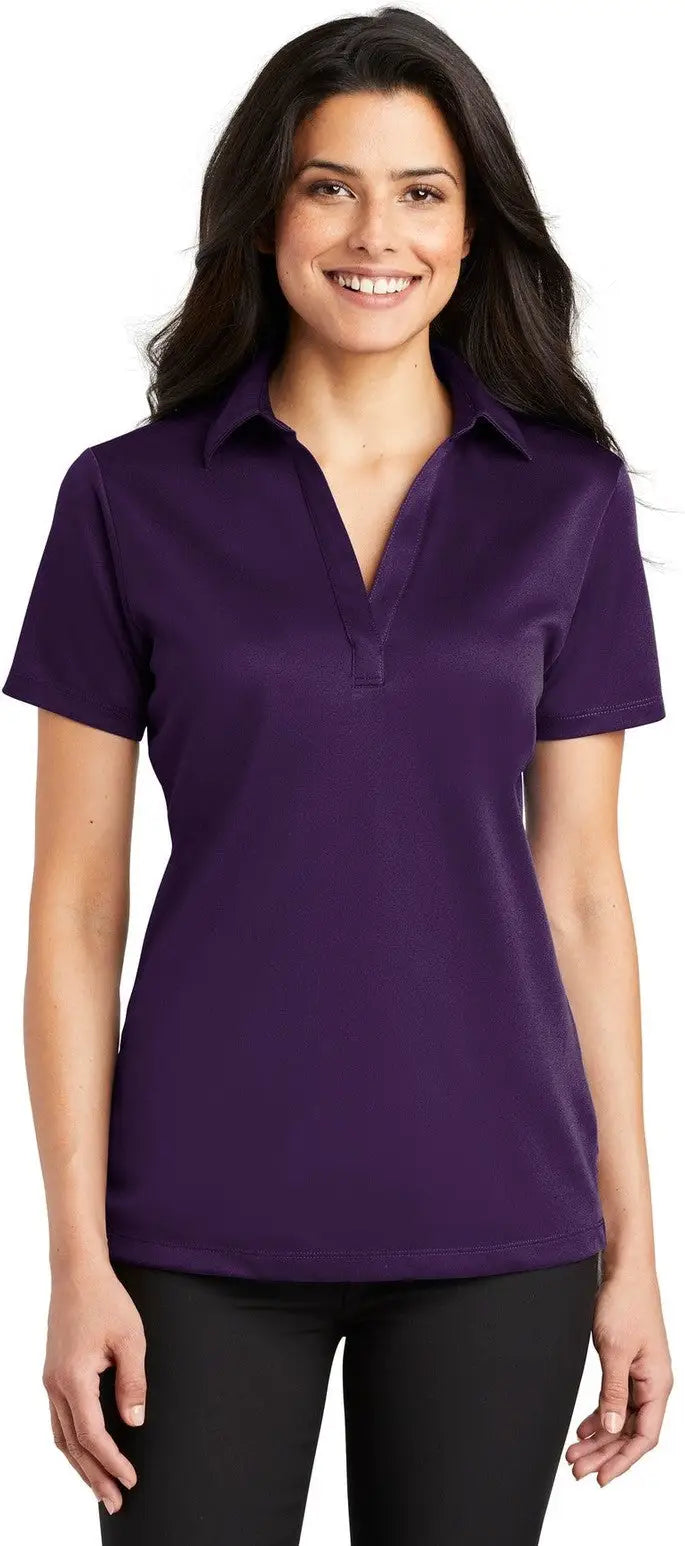 Port Authority L540 Women’s Silk Touch Performance Polo - Bright Purple - Ladies Xs