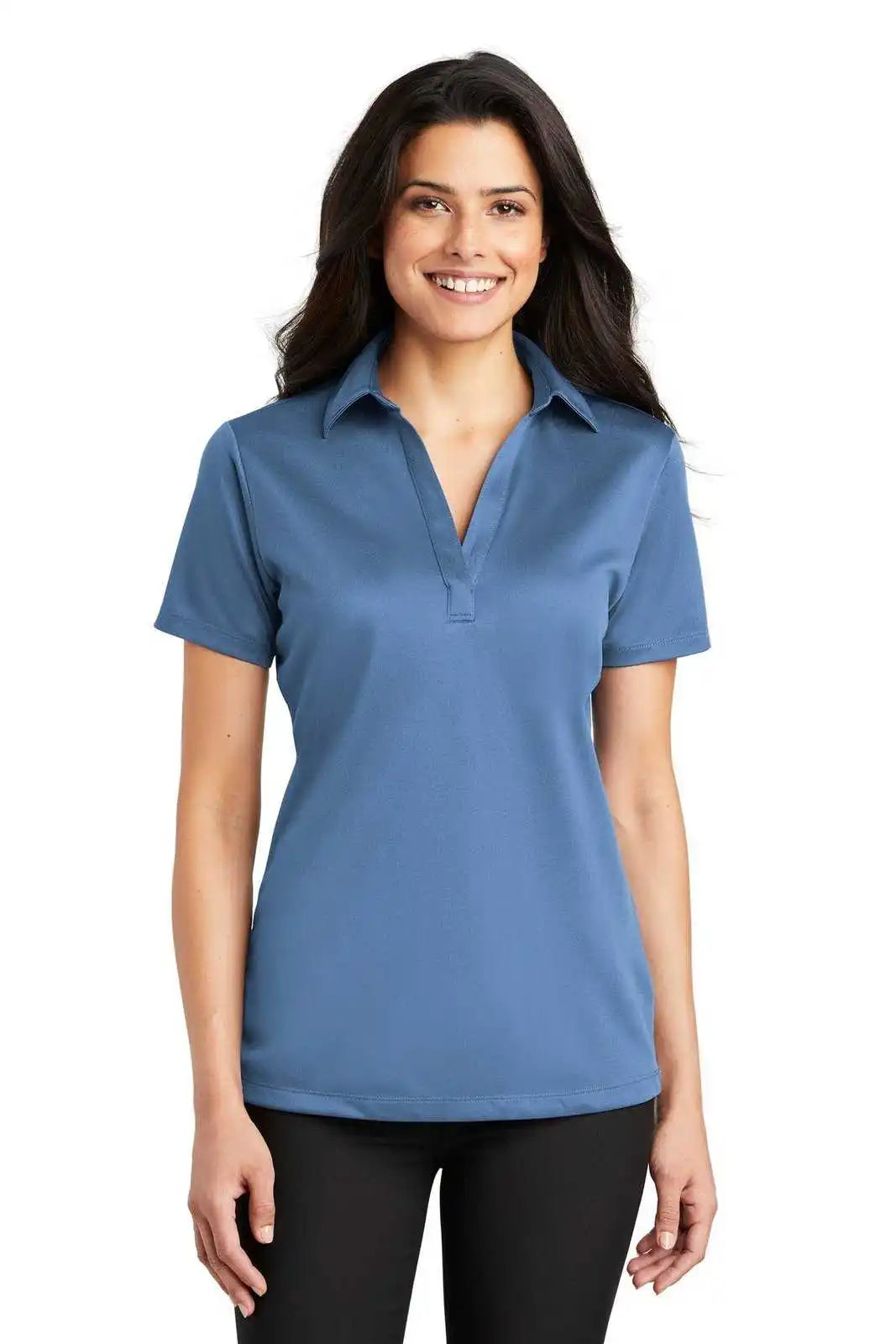 Port Authority L540 Women’s Silk Touch Performance Polo - Carolina Blue