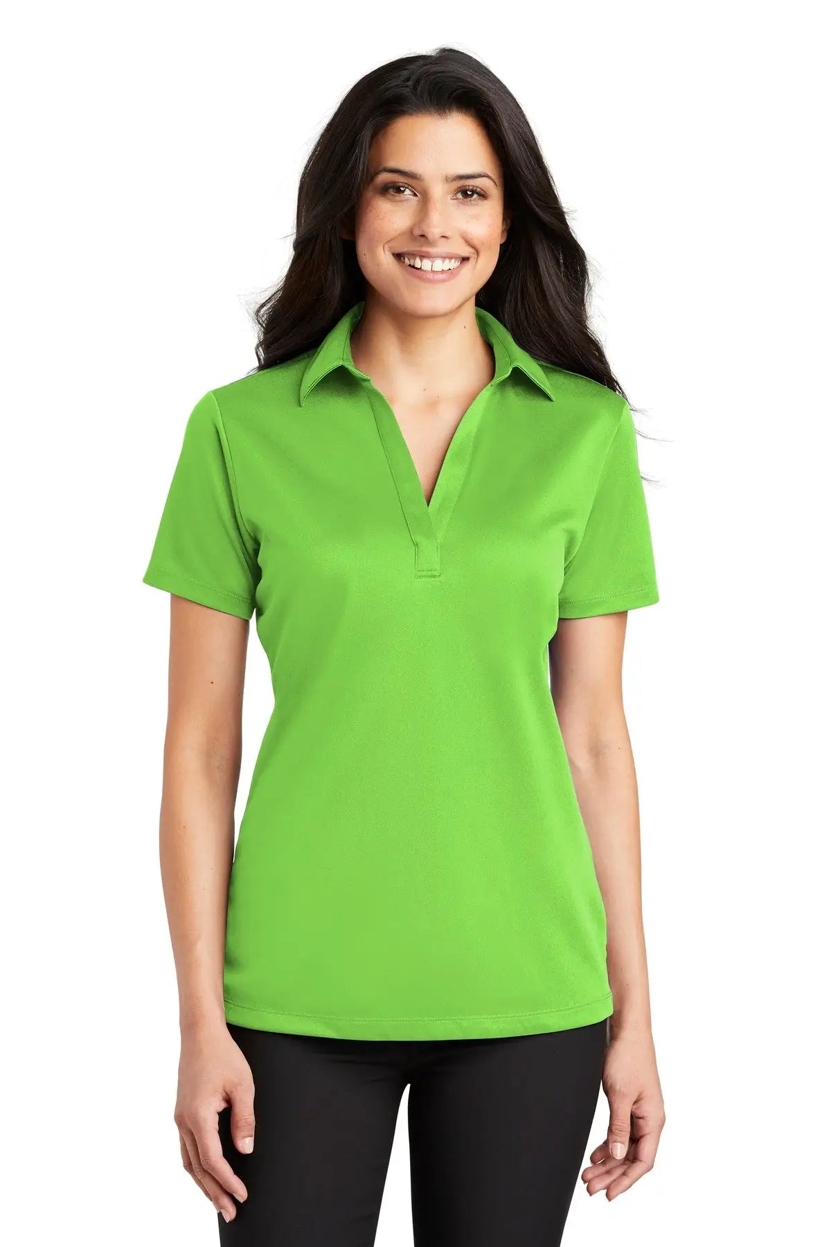 Port Authority L540 Women’s Silk Touch Performance Polo - Lime - Ladies Xs