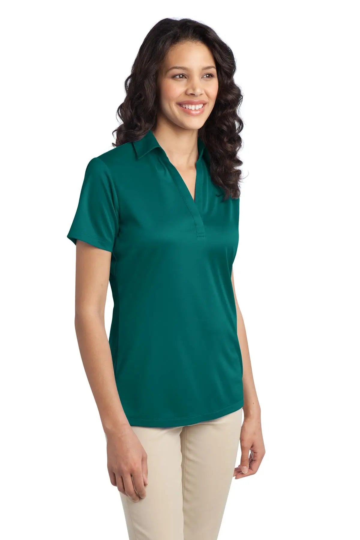 Port Authority L540 Women’s Silk Touch Performance Polo - Teal Green
