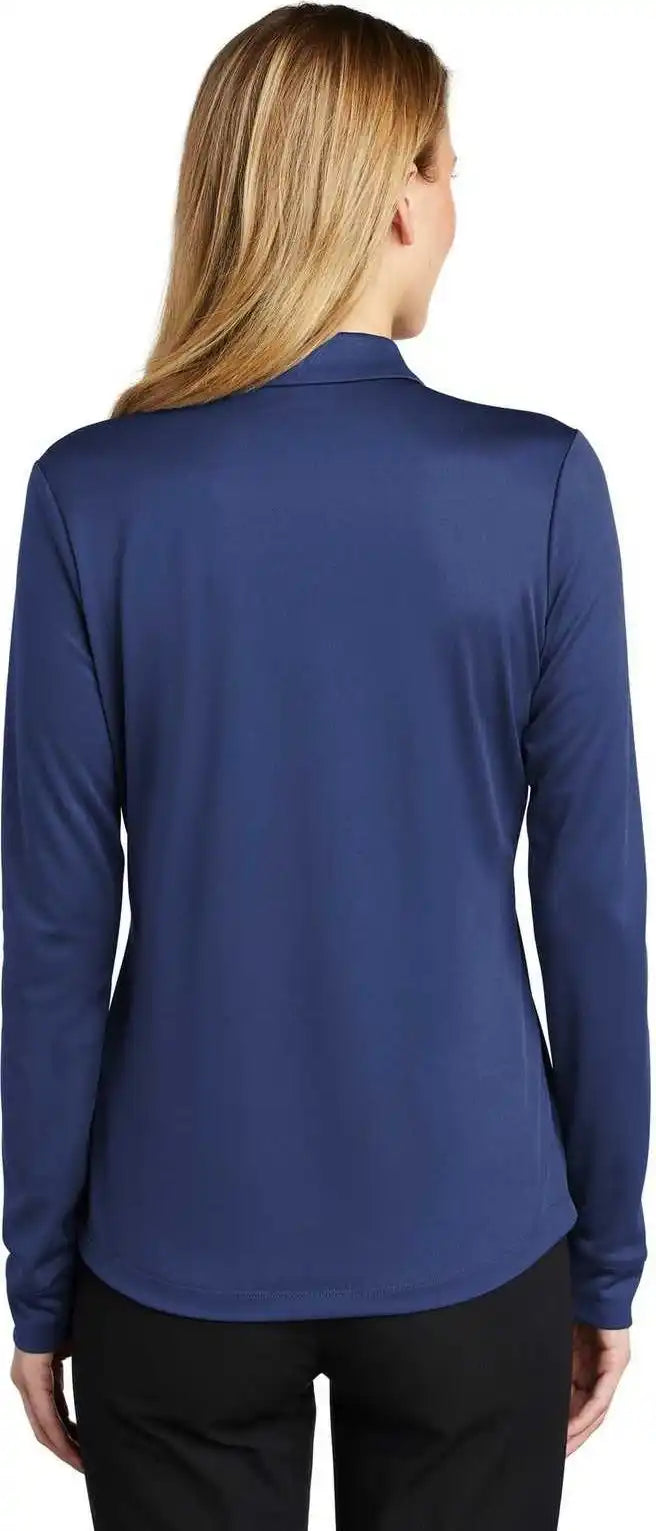 Port Authority L540ls Ladies Silk Touch Performance Long Sleeve Polo - Royal