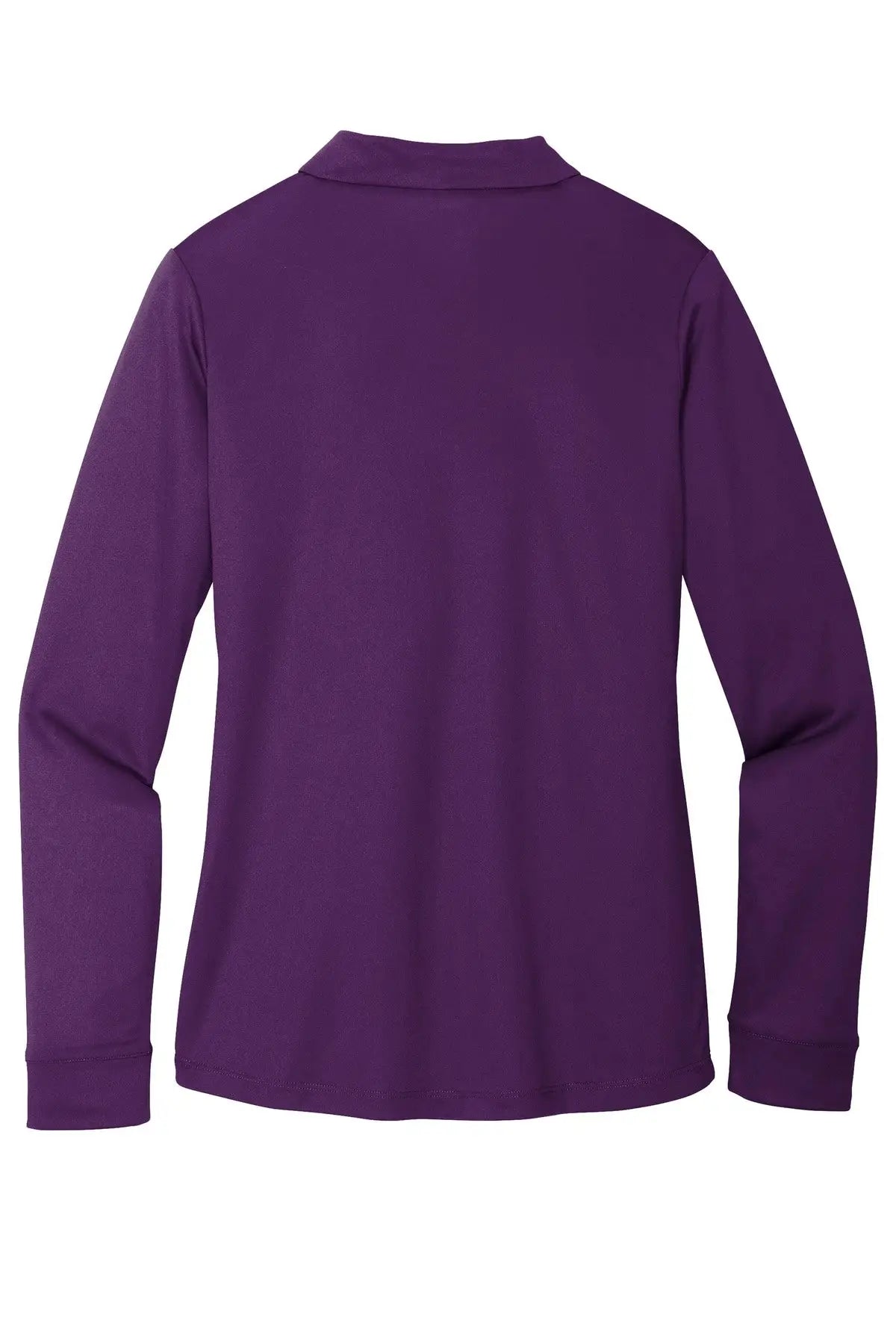Port Authority L540ls Women’s Silk Touch Performance Long Sleeve Polo - Bright Purple