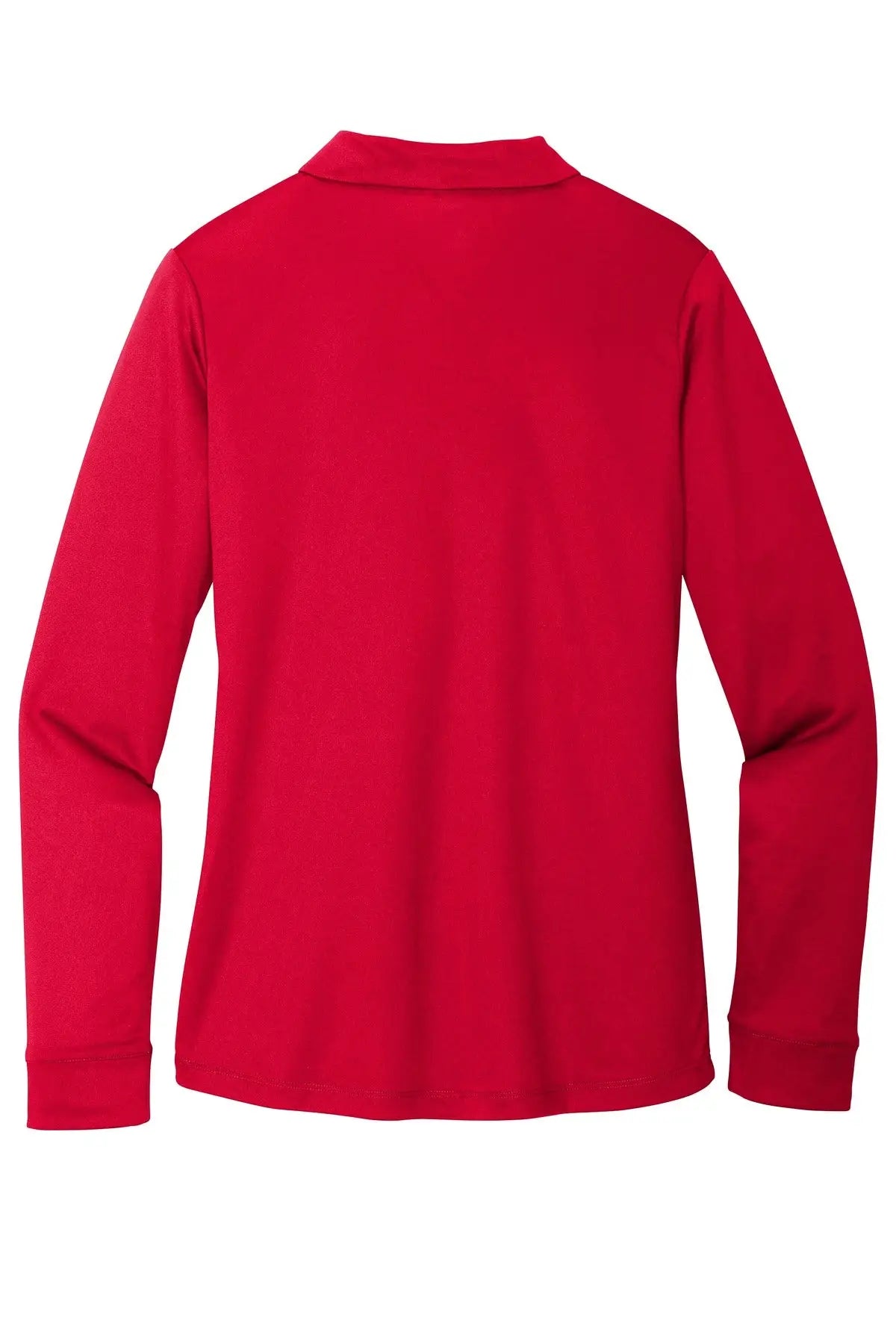 Port Authority L540ls Women’s Silk Touch Performance Long Sleeve Polo - Red - Ladies Xs