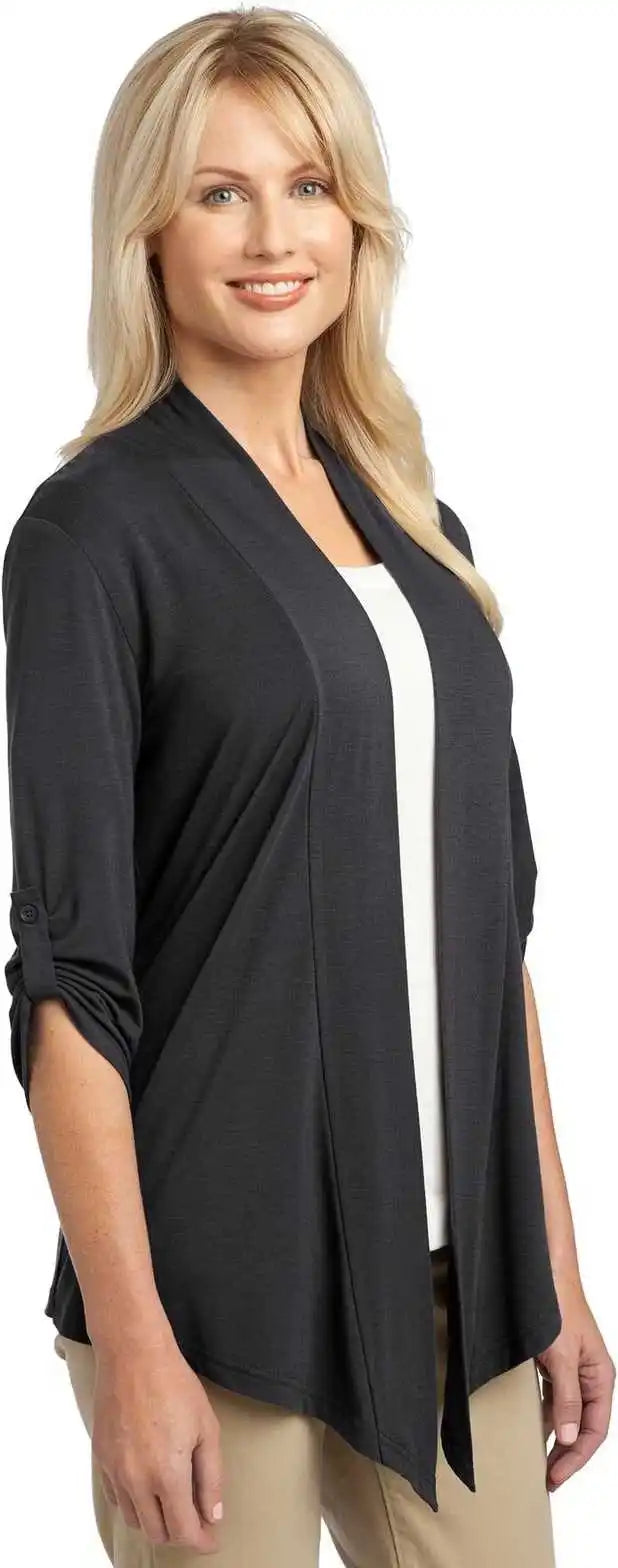 Port Authority L543 Ladies Concept Shrug Gray Smoke