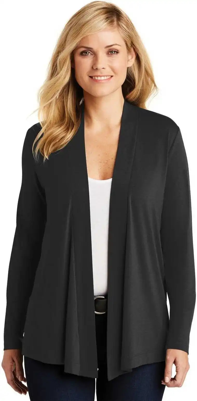 Port Authority L5430 Ladies Concept Open Cardigan Black