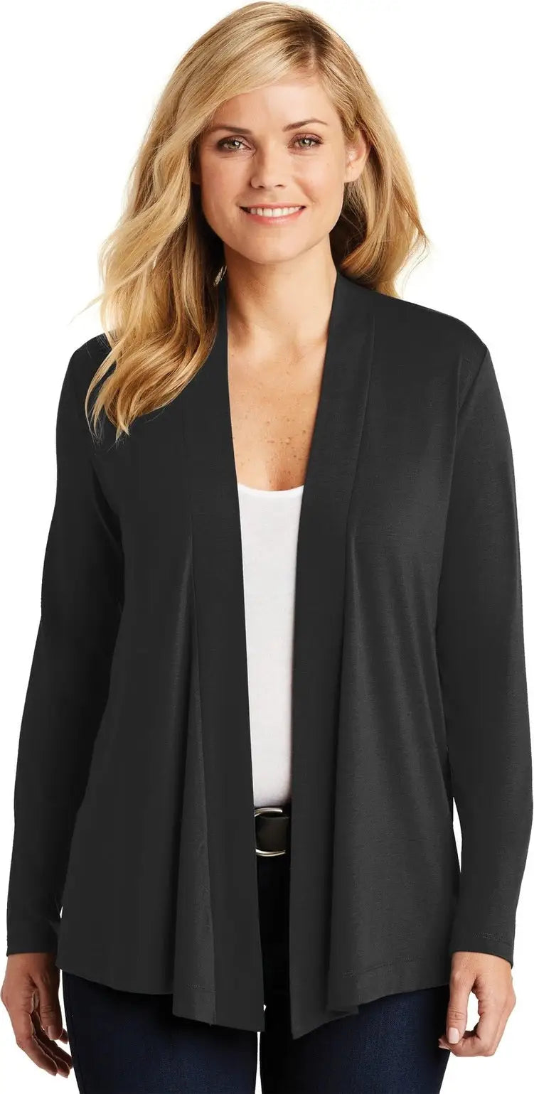 Port Authority L5430 Women’s Concept Open Cardigan - Black - Ladies Xs