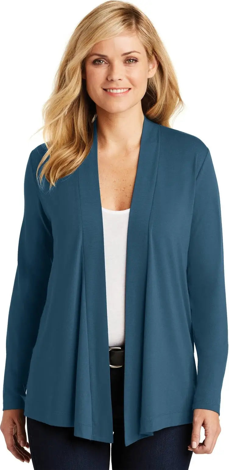 Port Authority L5430 Women’s Concept Open Cardigan - Dusty Blue - Ladies Xs