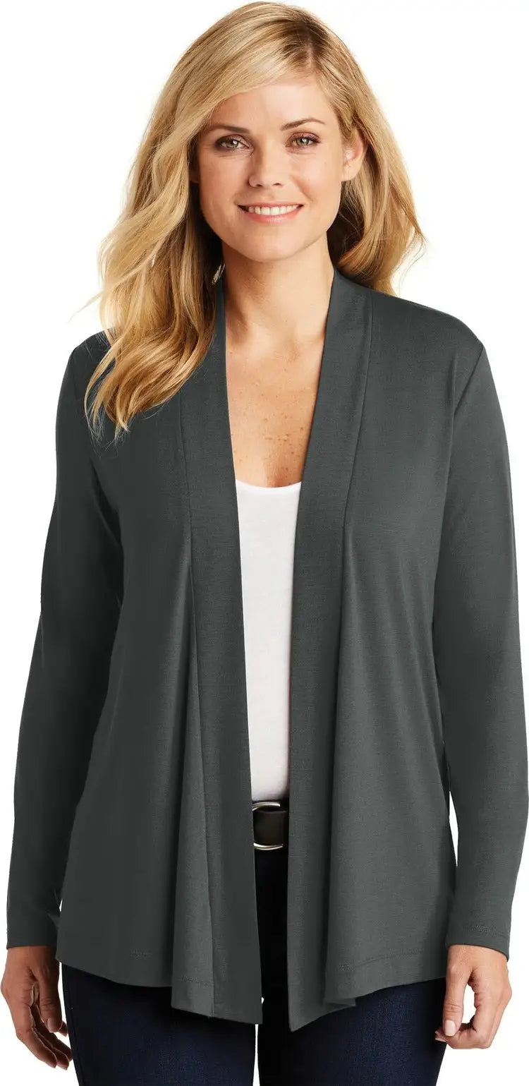 Port Authority L5430 Women’s Concept Open Cardigan - Gray Smoke - Ladies Xs