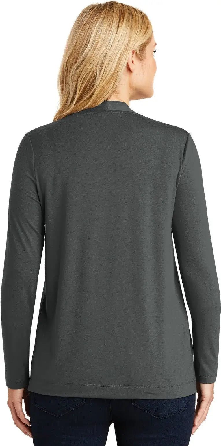 Port Authority L5430 Women’s Concept Open Cardigan - Gray Smoke