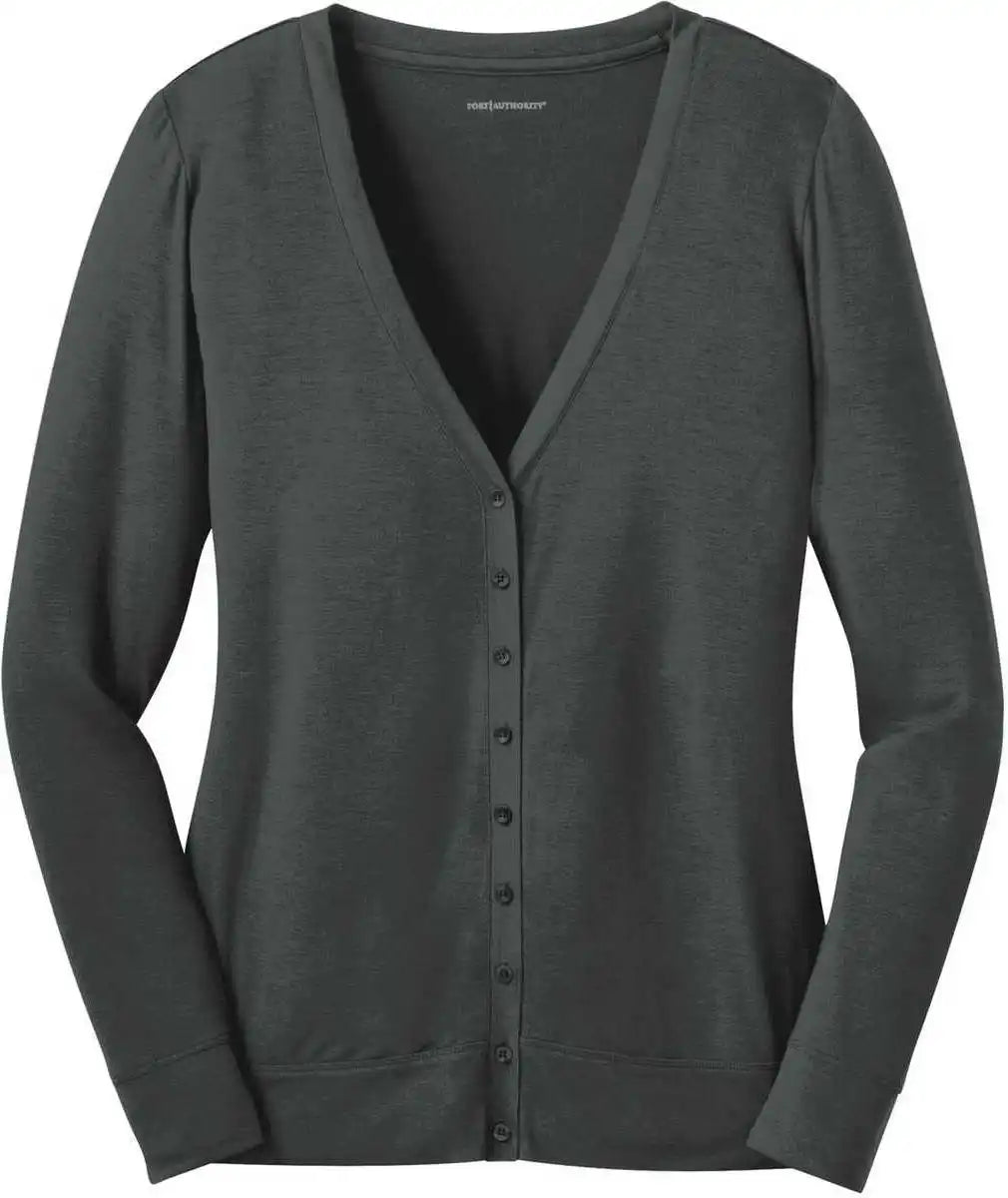 Port Authority L545 Ladies Concept Cardigan Gray Smoke