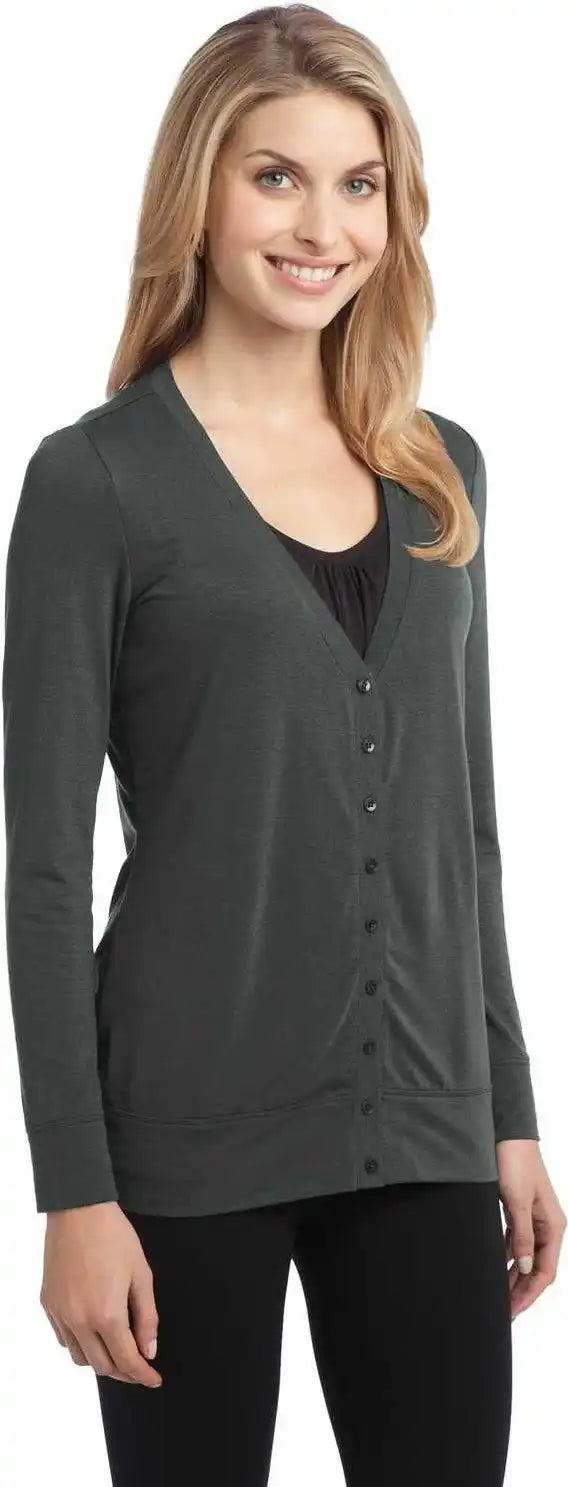 Port Authority L545 Ladies Concept Cardigan Gray Smoke