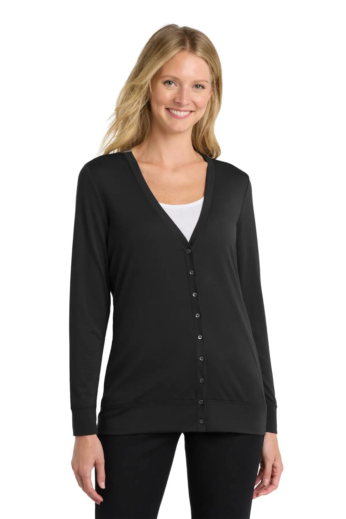 Port Authority L545 Women’s Concept Cardigan - Black - Ladies Xs