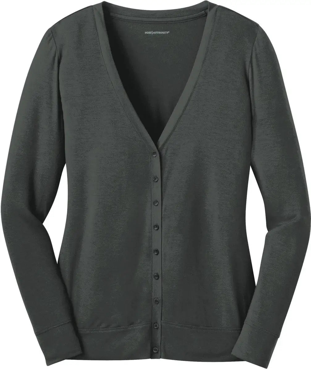 Port Authority L545 Women’s Concept Cardigan - Gray Smoke