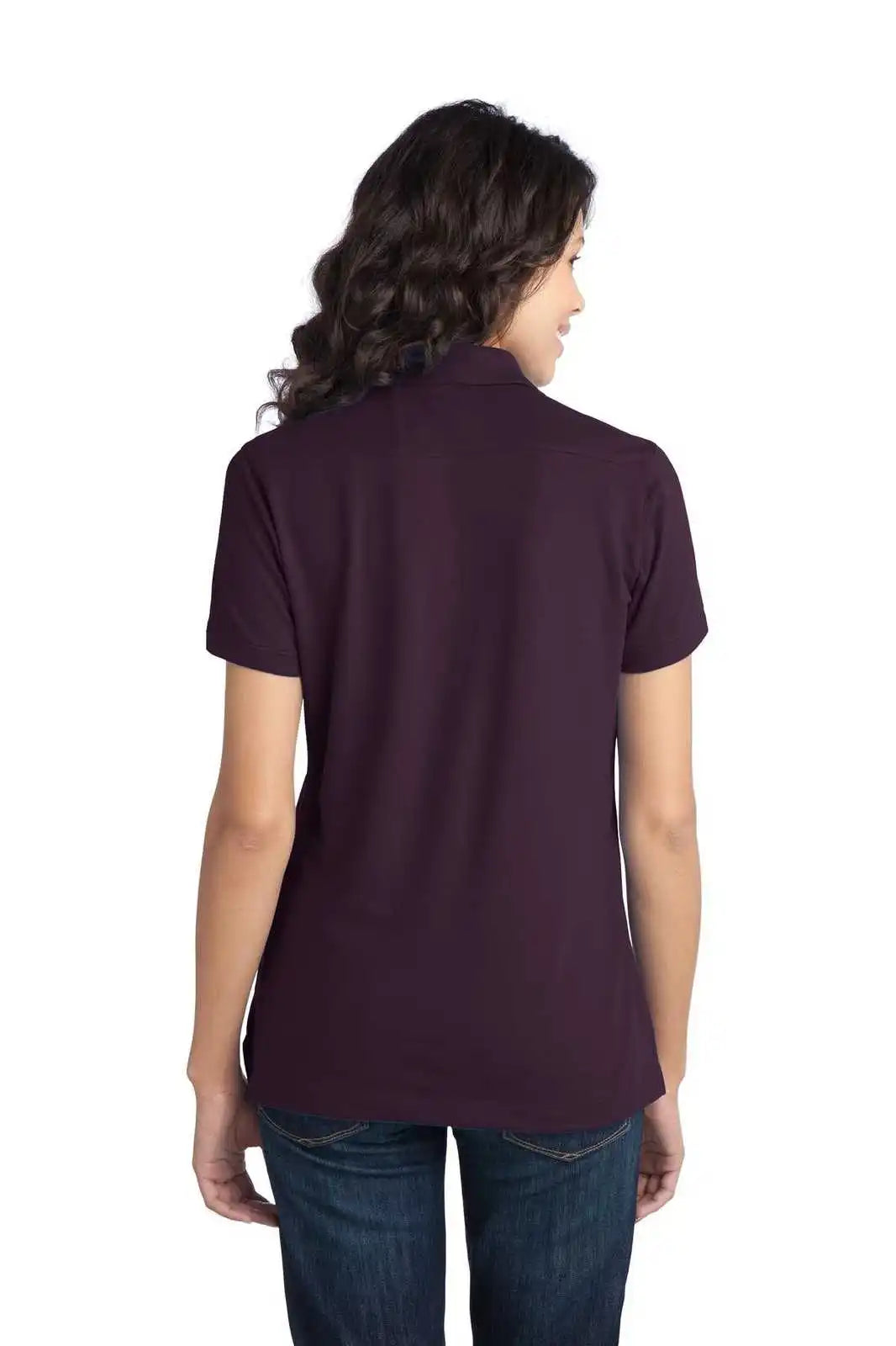Port Authority L555 Ladies Stretch Pique Polo - Aubergine Purple