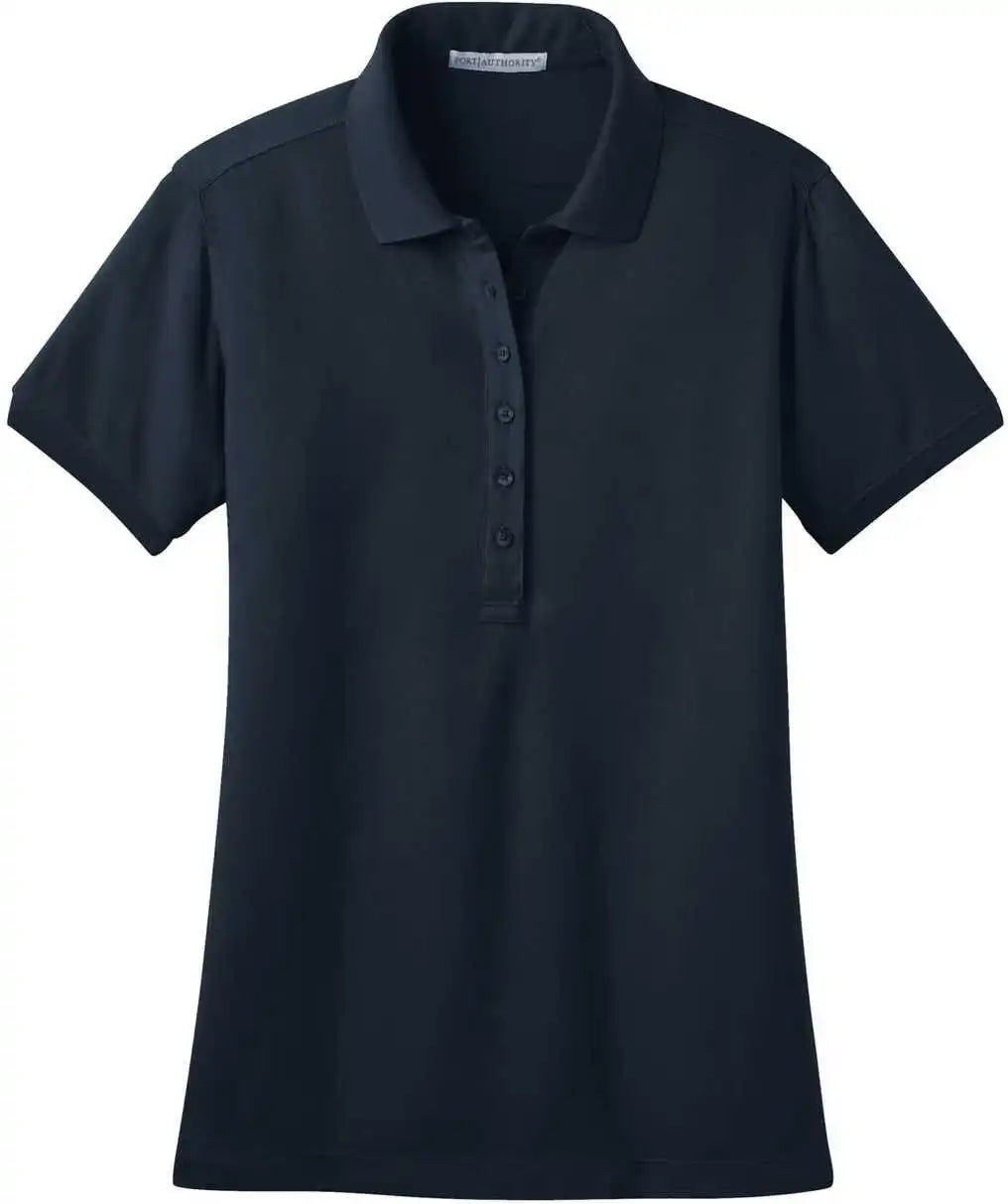 Port Authority L555 Ladies Stretch Pique Polo Dress Blue Navy