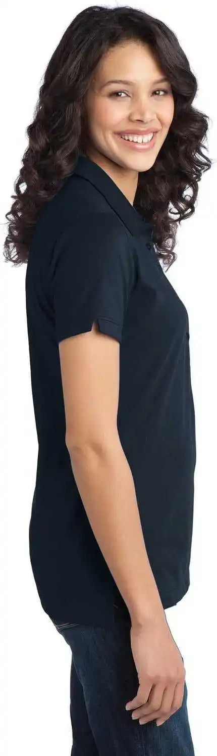 Port Authority L555 Ladies Stretch Pique Polo Dress Blue Navy