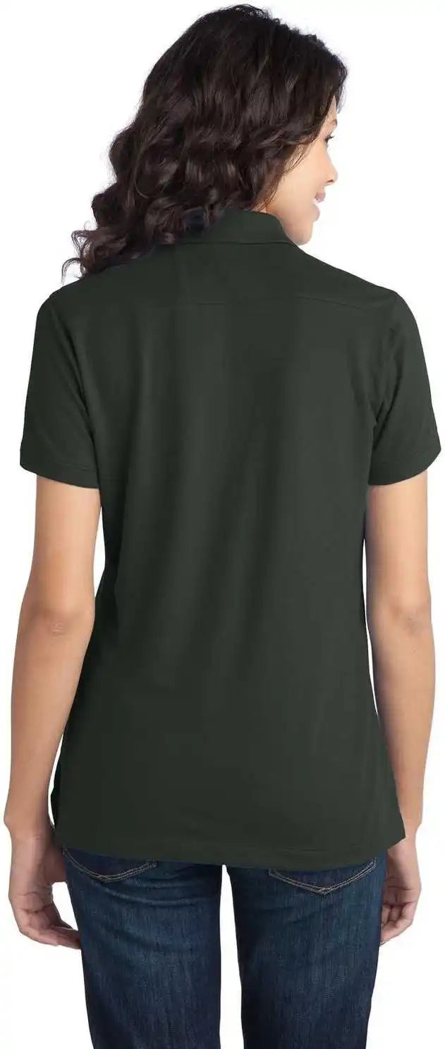 Port Authority L555 Ladies Stretch Pique Polo Gray Smoke