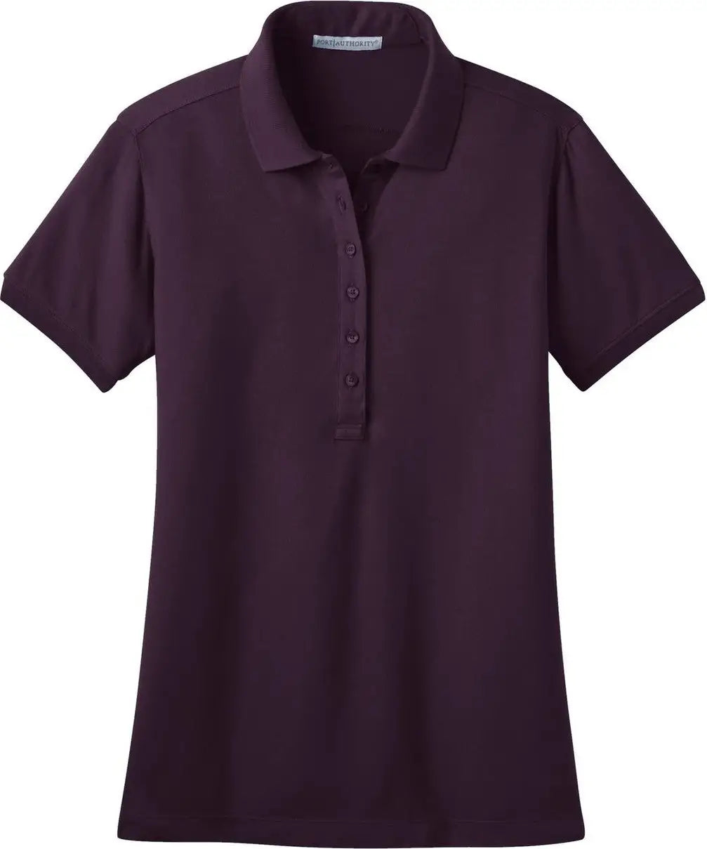 Port Authority L555 Women’s Stretch Pique Polo - Aubergine Purple