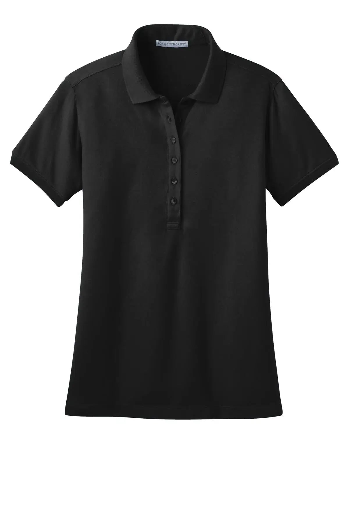 Port Authority L555 Women’s Stretch Pique Polo - Black