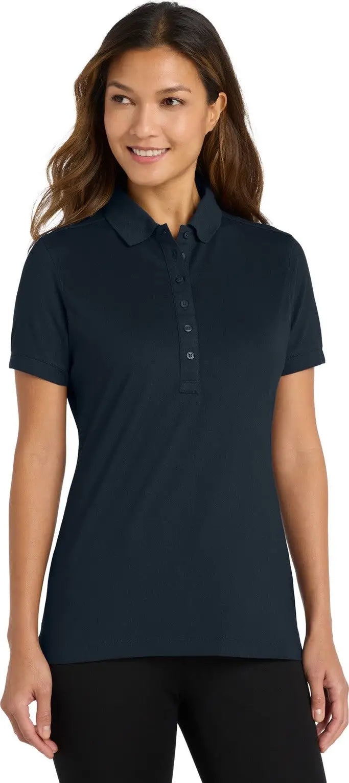 Port Authority L555 Women’s Stretch Pique Polo - Dress Blue Navy - Ladies Xs