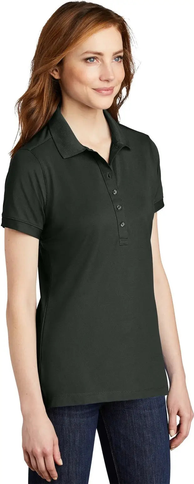 Port Authority L555 Women’s Stretch Pique Polo - Gray Smoke