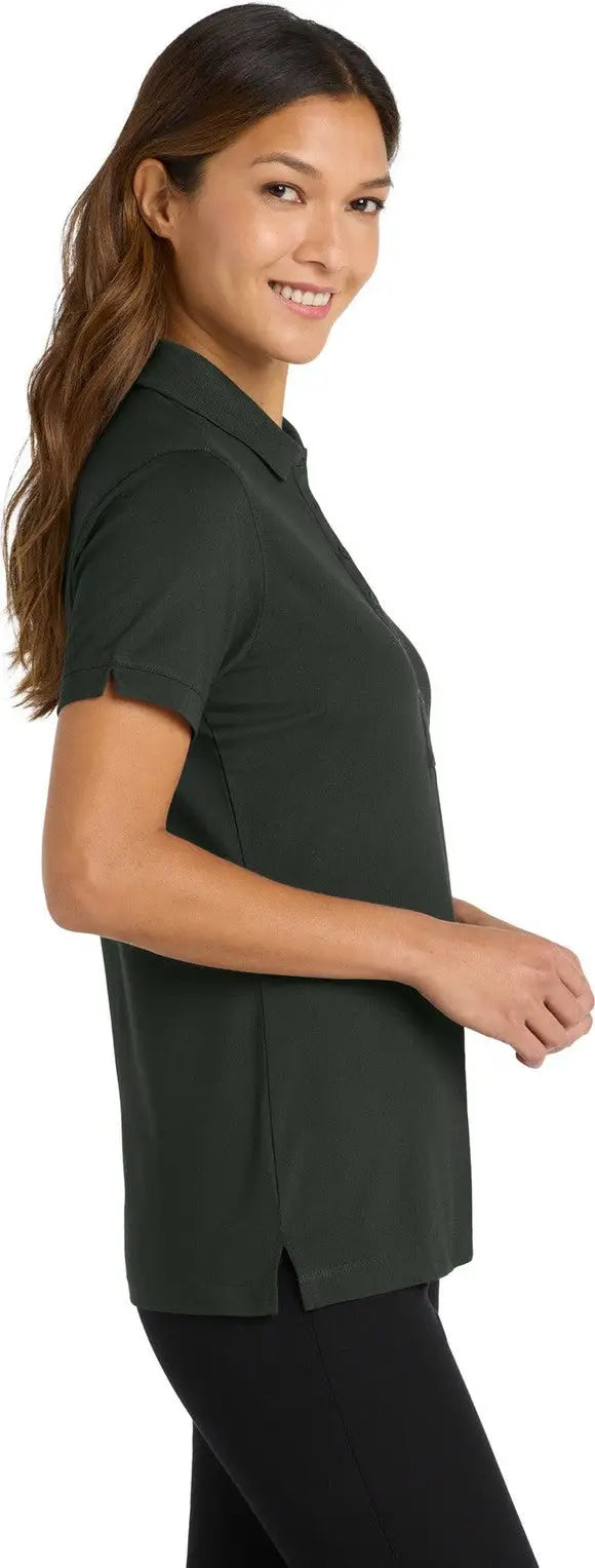Port Authority L555 Women’s Stretch Pique Polo - Gray Smoke