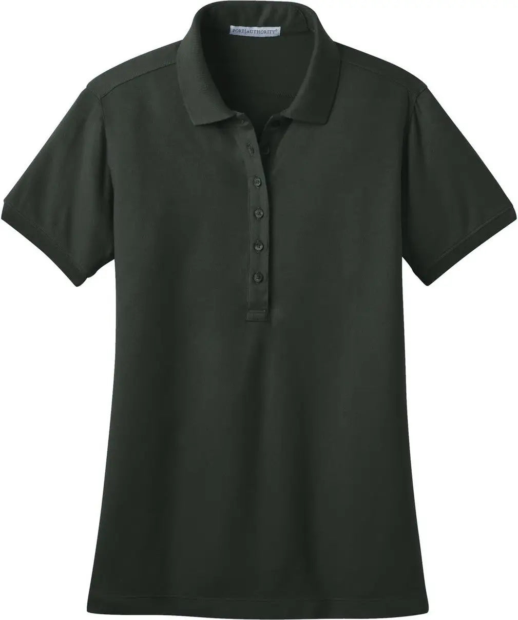 Port Authority L555 Women’s Stretch Pique Polo - Gray Smoke